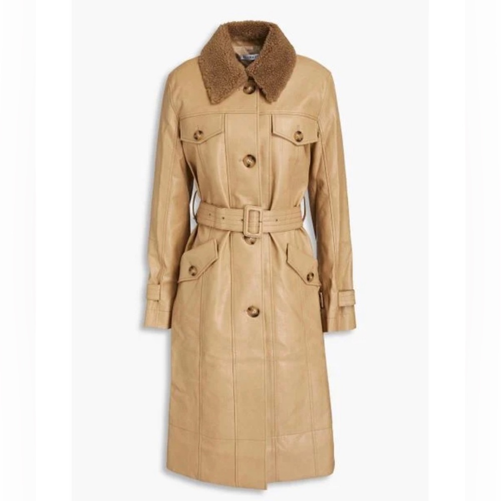 Regina Pyo Hana belted faux-leather coat